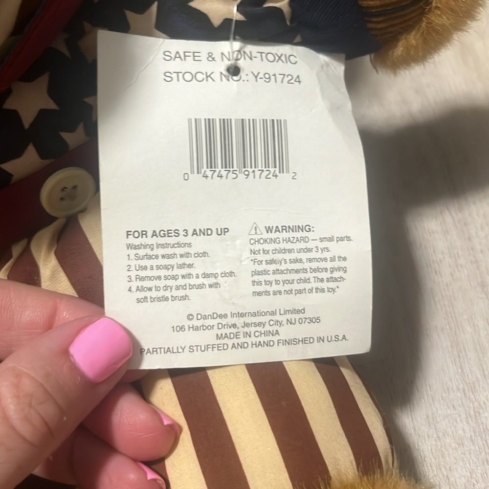 1999 Vintage Male Female Liberty Patriotic USA Brown Bears Dan Dee - Picture 6 of 7